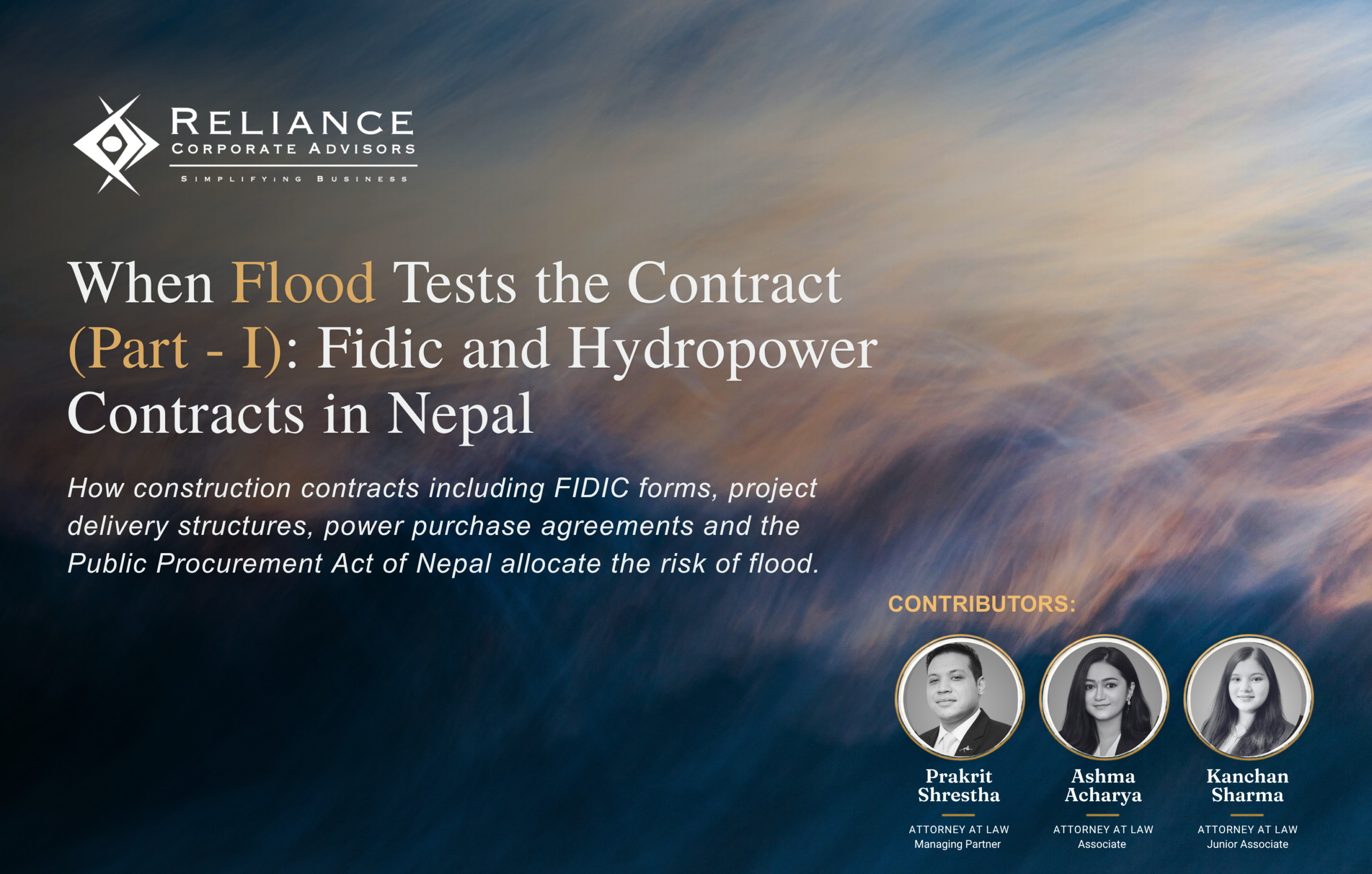 When Flood Tests the Contract (Part – I): FIDIC and Hydropower Contracts in Nepal